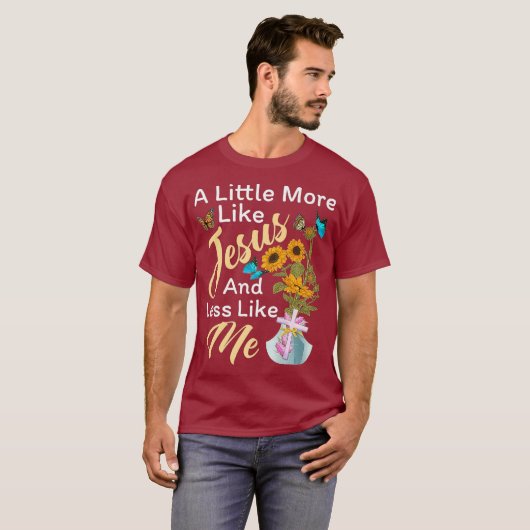 もう少しはイエスに似ていて、少しは私に似ておもしろいいる Tシャツ (正面フル)