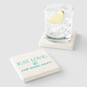 もう少しを食べて下さい、愛して下さい及び食べて下さい ストーンコースター (横)