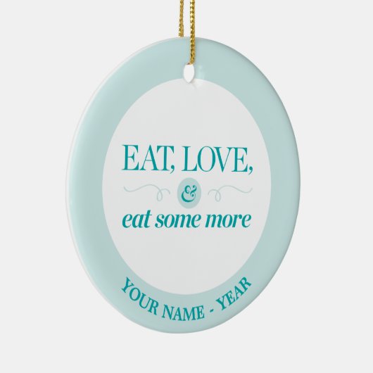 もう少しを食べて下さい、愛して下さい及び食べて下さい セラミックオーナメント (右)