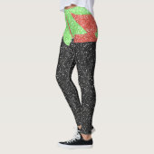 もう少し多くのきらきら光るファッションポップ・アートのレギンス レギンス (左)