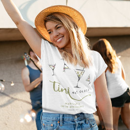 「もう少し大人に」マティーニカクテル大人バースデー Tシャツ