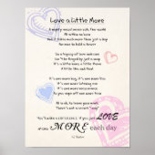 「もう少し愛して」感動的の詩メディア ポスター (正面)