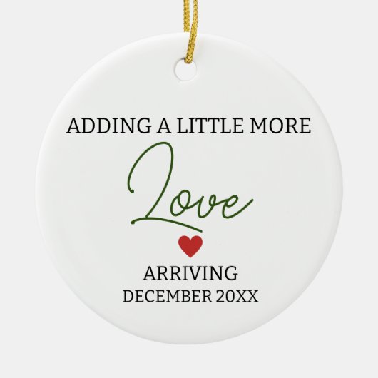 もう少し愛の妊娠を追加男女兼用する セラミックオーナメント (正面)