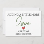 もう少し愛の妊娠を追加男女兼用する 案内状 (正面)