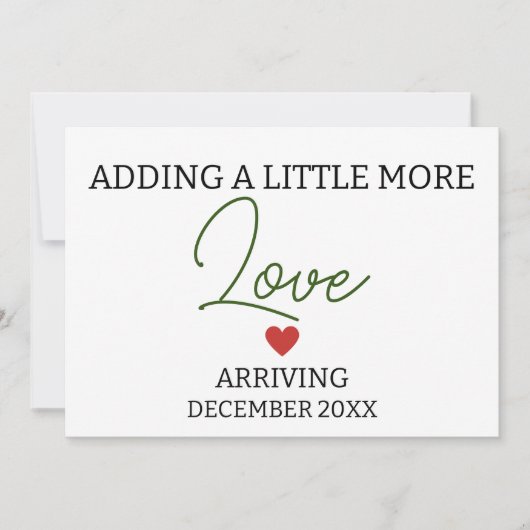 もう少し愛の妊娠を追加男女兼用する 案内状 (正面)
