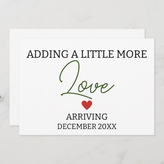 もう少し愛の妊娠を追加男女兼用する 案内状 (正面/裏面)