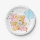 もう待ちきれない 性別発表 ペーパープレート (正面)