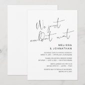 もう待つことができなかったので、結婚式の秘密の会を開催します 招待状 (正面/裏面)