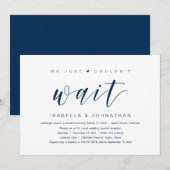 もう待つことができなかったので、結婚式の秘密の式の招待 招待状 (正面/裏面)