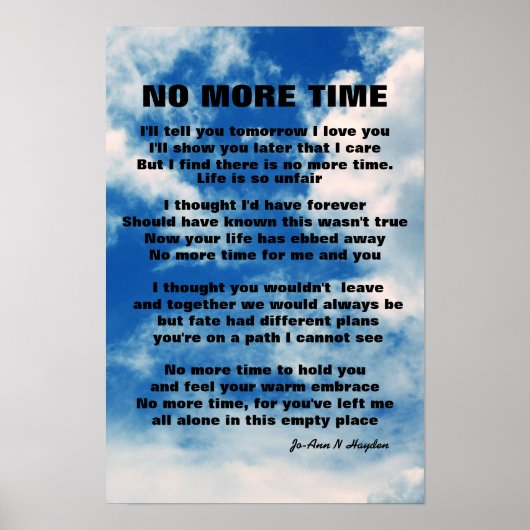 もう時間の詩はない ポスター (正面)