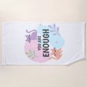 もう猫の肯定だ ビーチタオル (正面)