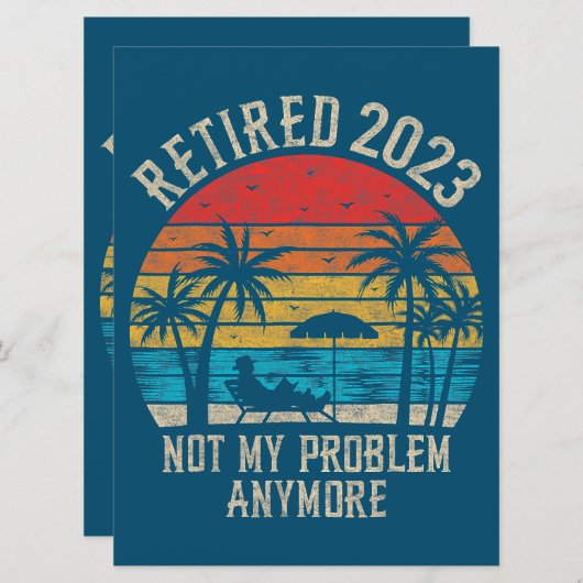もう私の問題ではないおもしろいヴィンテージ退職 (正面/裏面)