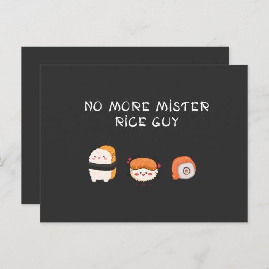 もう米飯の男の郵便おもしろいカード ポストカード (正面/裏面)