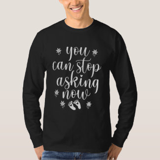 もう聞かなくていい妊娠おめでとう Tシャツ