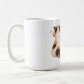 「もう聞き飽きた」ヘッドホンをつけた猫 コーヒーマグカップ (左)