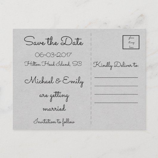 もう肉が2つ一つ～聖なる書物、 経典～結婚のカード 案内ポストカード (裏面)