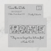 もう肉が2つ一つ～聖なる書物、 経典～結婚のカード 案内ポストカード (正面/裏面)