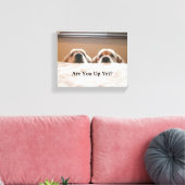 もう起きてる?ゴールデンレトリバー キャンバスプリント (インサイチュ (リビング))