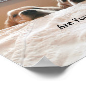 もう起きてる?ゴールデンレトリバー ポスター (角)