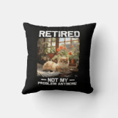 もう退職した猫の退職おもしろい者は クッション (裏面)