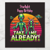 もう連れて行って!エイリアンアドベンチャー! ワインラベル (シングルラベル)