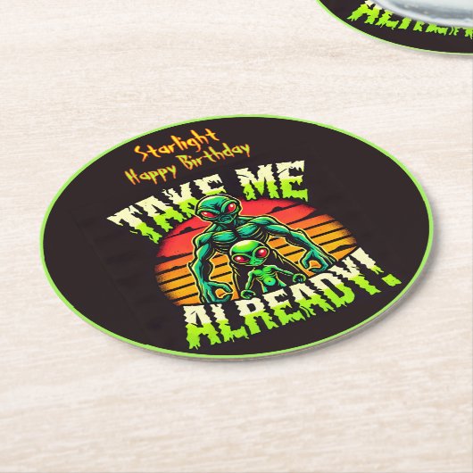 もう連れて行って！エイリアン宇宙を探索！ ラウンドペーパーコースター (アングル)