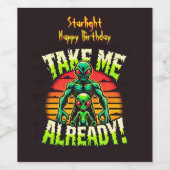 もう連れて行って！エイリアン宇宙を探索！ ワインラベル (シングルラベル)