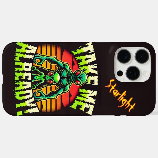 もう連れて行って!エイリアン宇宙を探索! Case-Mate iPhoneケース (裏面 (横))