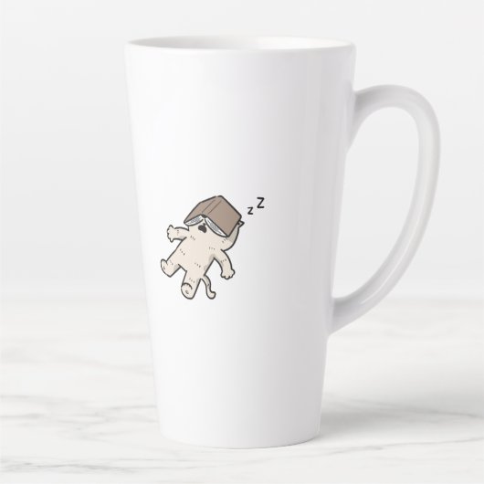 もう金曜日?おもしろネコマグカップ - 仕事の日を乗り切ろう カフェラテマグ (右)