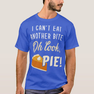 もう食べ一口パイ感謝祭を見せおもしろいない Tシャツ