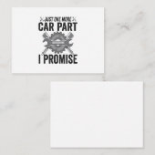 もう１つだけの車のパーツを約束するよ 面白い整備士 ノートカード (正面/裏面)
