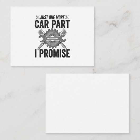 もう１つだけの車のパーツを約束するよ 面白い整備士 ノートカード (正面/裏面)