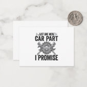 もう１つだけの車のパーツを約束するよ 面白い整備士 ノートカード (正面/裏面インサイチュ)