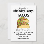 もう1度タコス タコス タコス! メキシカンフード タコス お誕生日おめでとう 招待状 (正面)