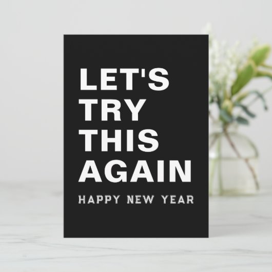 もう1度試してみよう 新年快乐 モノクロ シーズンカード (スタンド正面)