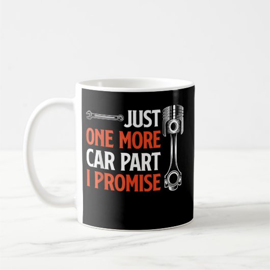 もう1つだけ車のパーツを約束します - 車好き コーヒーマグカップ (左)
