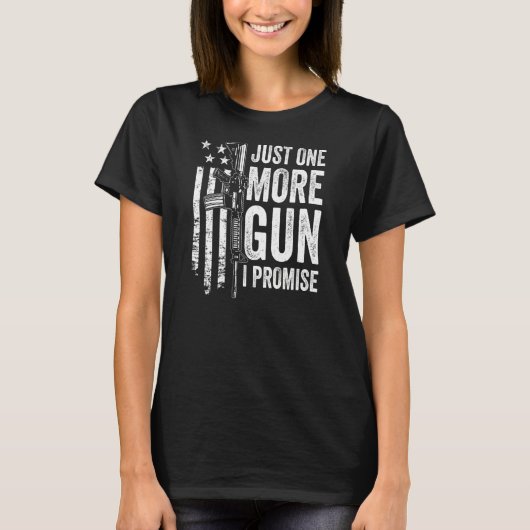 もう1つの銃を約束メンズガンアメリカ国旗Ba Tシャツ (正面)