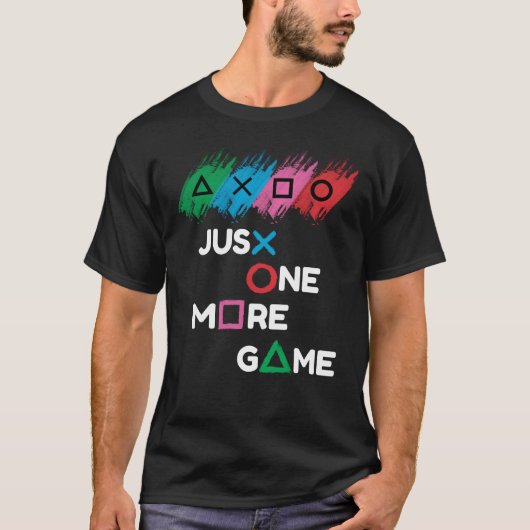 もう1ゲームだけ黒 Tシャツ (正面)