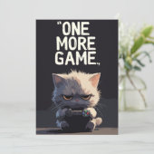 もう1ゲーム グランピーゲーマー 猫 楽しいグリーティングカード 招待状 (スタンド正面)