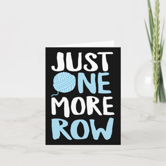 もう1列だけ編んでみるかという編み物好きのための糸と針 カード (正面)