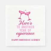 もう1年の経験のパーソナライズされた誕生日 スタンダードランチョンナプキン (正面)