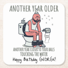 「もう1年も前」、誕生日おもしろいプレゼント スクエアペーパーコースター