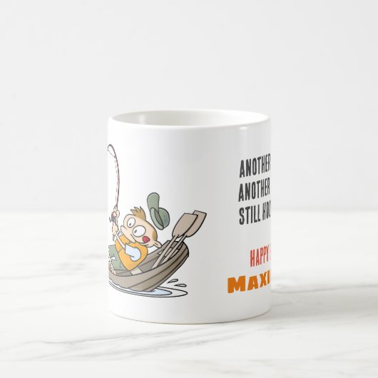 もう1年も年上の賢い人がまだおもしろいに夢中 コーヒーマグカップ (中央)