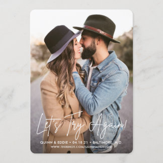 もう1度トライしてみよう 日程延期カード 招待状