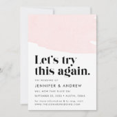 もう1度始めましょう ブラッシュ ウェディング延期のお知らせ 案内状 (正面)