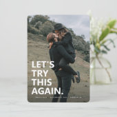 もう1度試してみましょう | カジュアルなSave the Dateの写真 セーブザデート (スタンド正面)