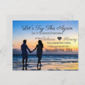 もう1度試してみましょう ビーチウェディング 延期 案内ポストカード (正面/裏面)