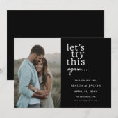 もう1度試してみましょう Save the Date 招待状 (正面/裏面)