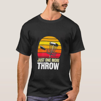 もう1投しよう ディスクゴルフ レトロ サンセット Tシャツ