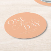 もう1日のリハ結婚ーサルピーチ ラウンドペーパーコースター (アングル)